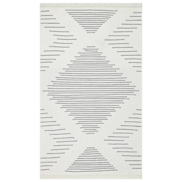 vidaXL Vloerkleed 120x180 cm katoen donkergrijs