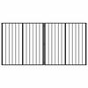 vidaXL Hondenhek 2 st Zwart 100 x 100 cm Gegalvaniseerd staal