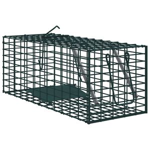 vidaXL Dierenvallen Groen 31 x 13 x 12cm Staal