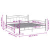 vidaXL Bedframe metaal grijs 200x200 cm