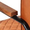 vidaXL Fauteuil echt leer lichtbruin