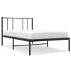 vidaXL Bedframe met hoofdbord metaal zwart 80x200 cm