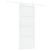 vidaXL Schuifdeur Wit 83 x 202 cm Massief grenenhout