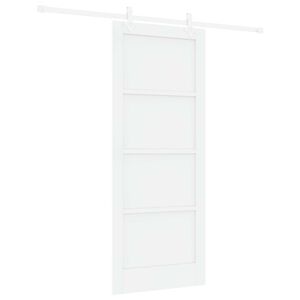 vidaXL Schuifdeur Wit 83 x 202 cm Massief grenenhout