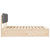 vidaXL Bedframe met Gevoerd Hoofdgedeelte Lichtgrijs 140 x 200 cm