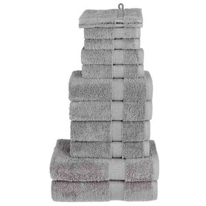 vidaXL 12-delige Handdoekenset SOLUND 600 g/m&sup2; grijs