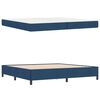 vidaXL Boxspringbed met matras Blauw 200 x 200 cm Stof