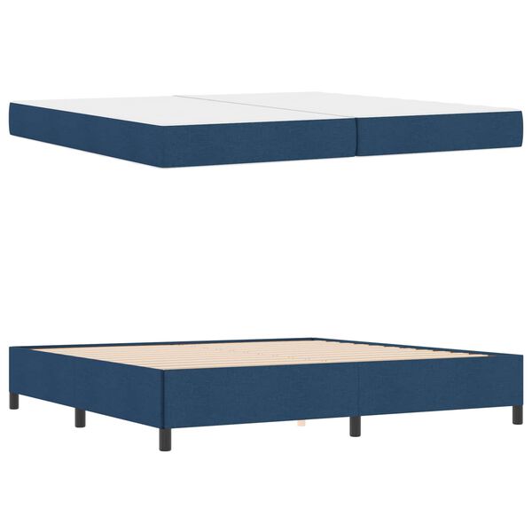 vidaXL Boxspringbed met matras Blauw 200 x 200 cm Stof