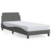 vidaXL Bedframe "Dover" 90x200 cm stof donkergrijs