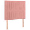 vidaXL Bedframe met hoofdeinde fluweel roze 80x200 cm