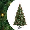 vidaXL Kunstkerstboom Groen 180 cm PVC en Staal en Kunststof