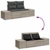 vidaXL Tuin Sofa Set met opslag 7 pcs Lichtgrijs Poly riet