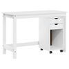 vidaXL Bureau Kas Set 2 st Wit Massief grenenhout