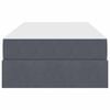 vidaXL Opbergbed met matras met matras Donkergrijs 90 x 200 cm Fluweel