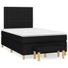 vidaXL Boxspring met matras stof zwart 120x200 cm