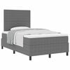 vidaXL Boxspringbed Lichtgrijs en wit. 120 x 190 cm Katoen Stof