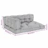 vidaXL Pallet Sofa Kussen 3 pcs Grijs 120 x 80 x 38 cm Stof
