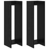 vidaXL Plantenstandaard 2 st Zwarte Eik 30 x 30 x 100 cm