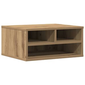 vidaXL Printerstand Artisanaal eiken 49 x 40 x 22,5 cm Bewerkt hout