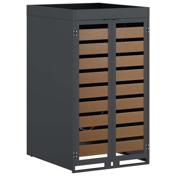 vidaXL Afvalcontaineropslag met plantenbakdak voor 240L container