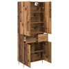 vidaXL Highboard met lade Oud Hout 69,5 x 34 x 180 cm Bewerkt hout