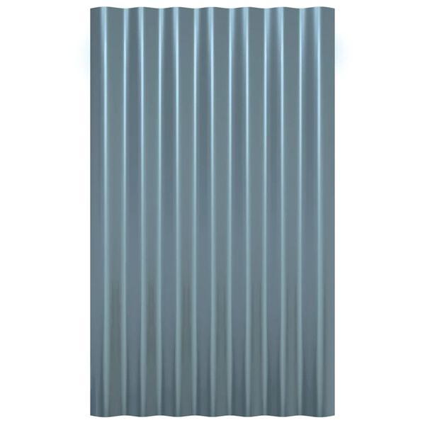 vidaXL Dakpanelen 36 st 60x36 cm gegalvaniseerd staal grijs