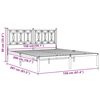 vidaXL Bedframe met hoofdbord metaal wit 150x200 cm
