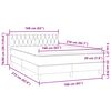 vidaXL Boxspring met matras fluweel zwart 160x210 cm