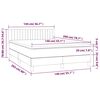 vidaXL Boxspring met matras en LED fluweel donkerblauw 140x200 cm