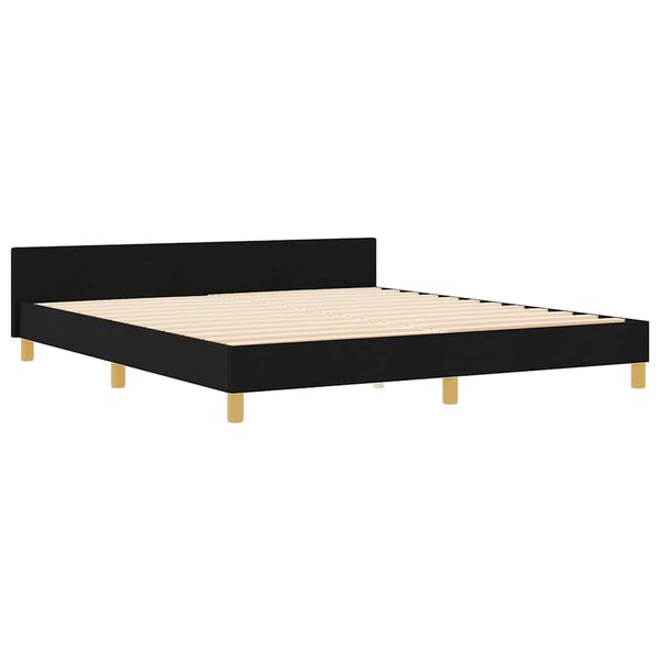 vidaXL Bedframe met hoofdeinde Zwart 180 x 200 cm Stof