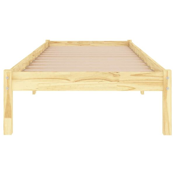 vidaXL Bedframe massief hout 75x190 cm
