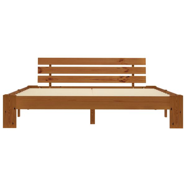 vidaXL Bedframe massief grenenhout honingbruin 180x200 cm