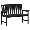 vidaXL Tuinbank Zwart 120 x 59 x 88 cm HDPE