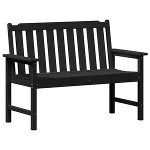 vidaXL Tuinbank Zwart 120 x 59 x 88 cm HDPE