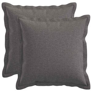 vidaXL Kussensloop 2 st HOUTEN Lichtgrijs 30 x 30 cm Faux Linnen