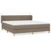vidaXL Boxspring met matras stof taupe 160x200 cm
