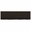 vidaXL Wastafelblad 180x50x(2-6) cm behandeld massief hout donkerbruin