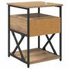 vidaXL Nachtkastje 2 pcs Artisan Eiken 40 x 42 x 55 cm Bewerkt hout