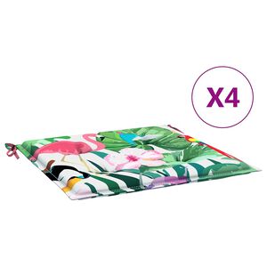 vidaXL Tuinstoelkussens 4 st 40x40x3 cm stof meerkleurig