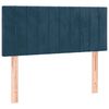 vidaXL Boxspring met matras fluweel donkerblauw 100x200 cm