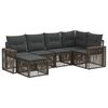 vidaXL Tuinbankenset 6 st Grijs en Donkergrijs poly rattan