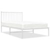 vidaXL Bedframe met hoofdbord metaal wit 100x190 cm