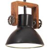 vidaXL Hanglamp industrieel rond 25 W E27 19 cm zwart