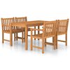 vidaXL 5-delige tuinset 140x80 cm massief teakhout