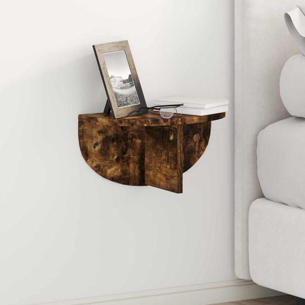 vidaXL Wandplank Gerookt eiken 38 x 19 x 19 cm Bewerkt hout