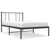 vidaXL Bedframe met hoofdbord metaal zwart 100x200 cm