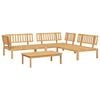 vidaXL 4-delige Loungeset pallet massief acaciahout