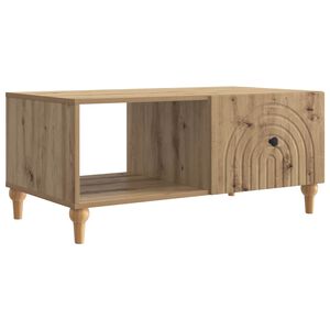 vidaXL Salontafel Artisanaal eiken 90 x 50 x 40 cm Bewerkt hout