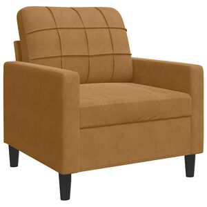 vidaXL Fauteuil 60 cm fluweel bruin