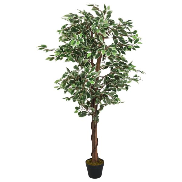 vidaXL Kunstplant ficus 1008 bladeren 180 cm groen